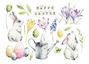 happy easter card, happy easter postcard