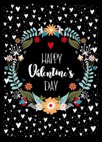 Happy Valentine's Day card, Black valentine