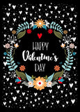 Happy Valentine's Day card, Black valentine