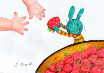 Strawberry postcard