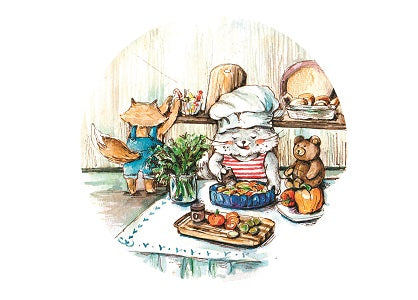 Postcard "Let`s cook"