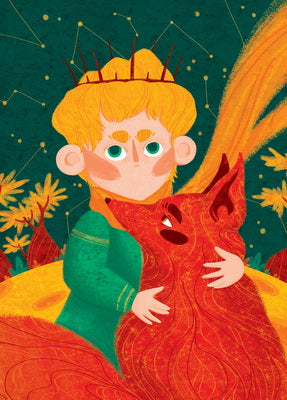 little prince postcard, little prince and fox postcard, postcard sale, cheap postcards for sale