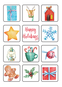 small christmas stickers, christmas stickers, merry christmas stickers for cards