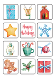 small christmas stickers, christmas stickers, merry christmas stickers for cards