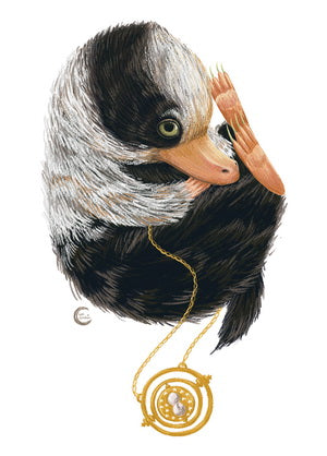 niffler postcard, niffler Fantastic Beasts postcard