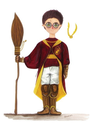 Quidditch postcard, harry potter postcard