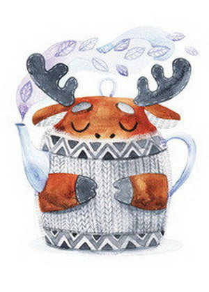Postcard tea, Winter tea postcard