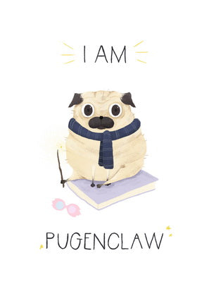 Harry Potter, Hogwarts, pug, faculties of Hogwarts, Ravenclaw card