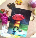 Postcard "Under rain"