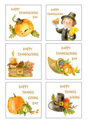 Thanksgiving Day Stickers, Happy Thanksgiving Day Stickers