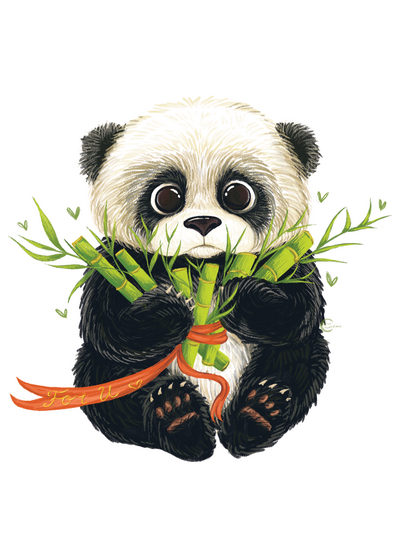 valentine panda card