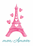 postcard my love, valentine mon Amour, valentine Paris, postcard  Eiffel Tower 