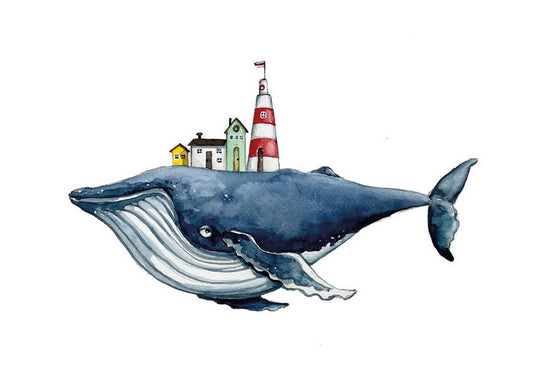 "Whale" postcard