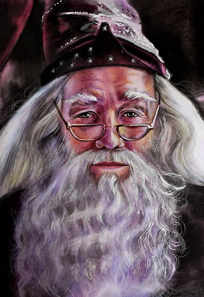 Postcard with actor Richard Harris "Dumbledore"